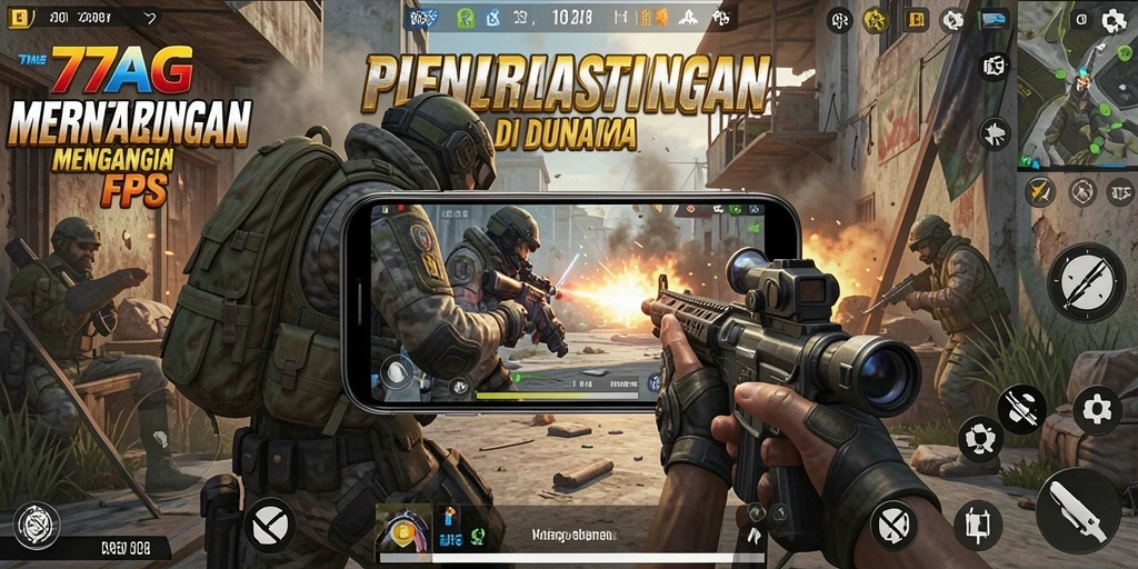 Screenshot gameplay seru 77AG dengan aksi tembak-menembak yang intens.