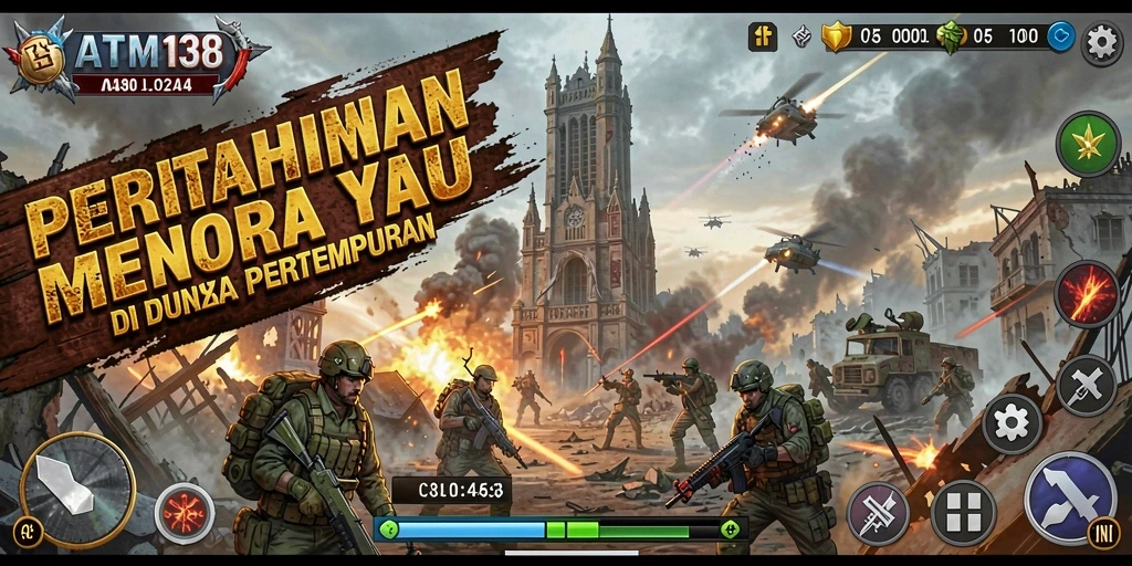 Tampilan gameplay ATM138 yang memukau dalam aksi Tower Defense.