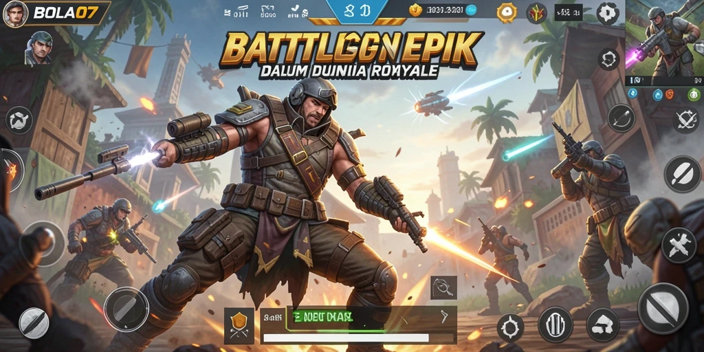 Gameplay intens BOLA07 dengan aksi pertarungan seru.