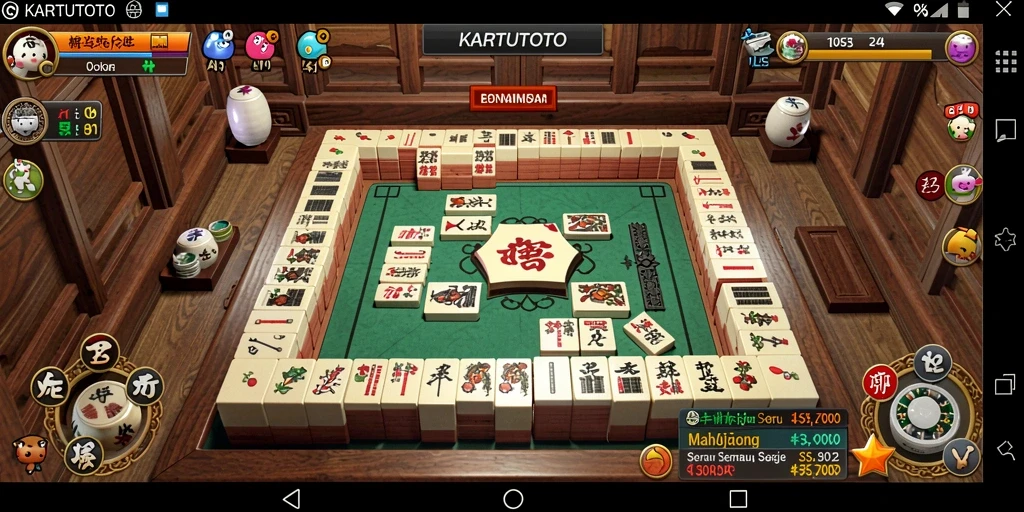 Tangkapan layar KARTUTOTO menunjukkan gameplay Mahjong yang menarik.