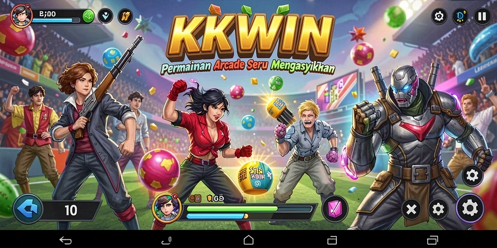 Tampilan gameplay seru dari KKWIN dengan aksi cepat.