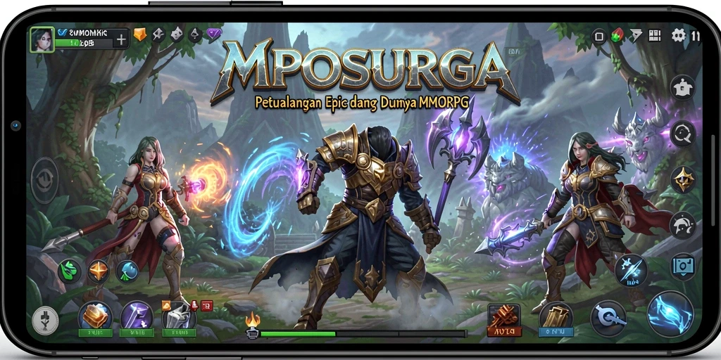 Tampilan seru gameplay MPOSURGA dengan grafis yang menakjubkan.