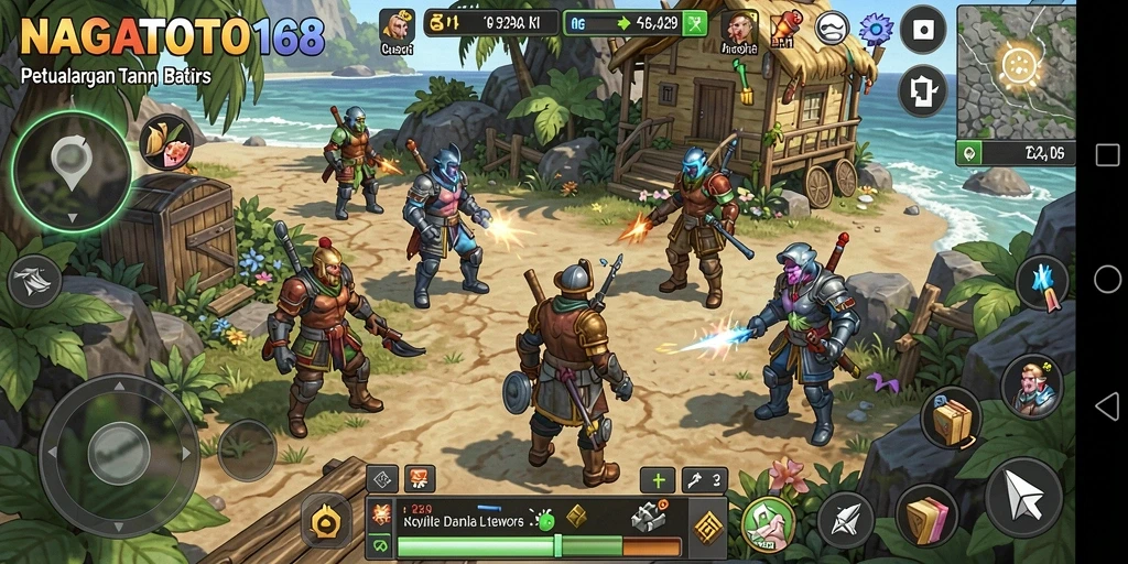 Tangkapan layar NAGATOTO168 menampilkan gameplay eksplorasi dunia terbuka yang menakjubkan.