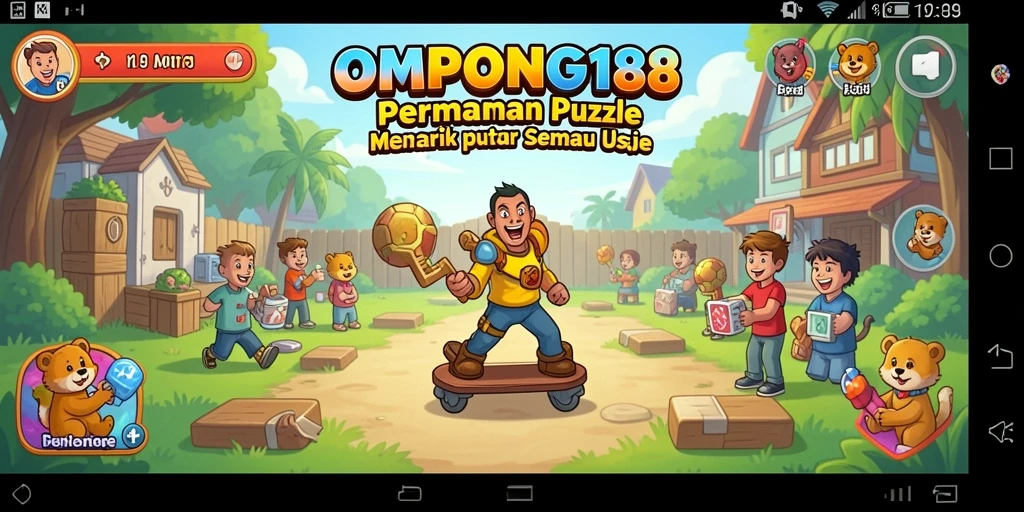 Tampilan gameplay OMPONG188 dengan berbagai tantangan puzzle menarik.