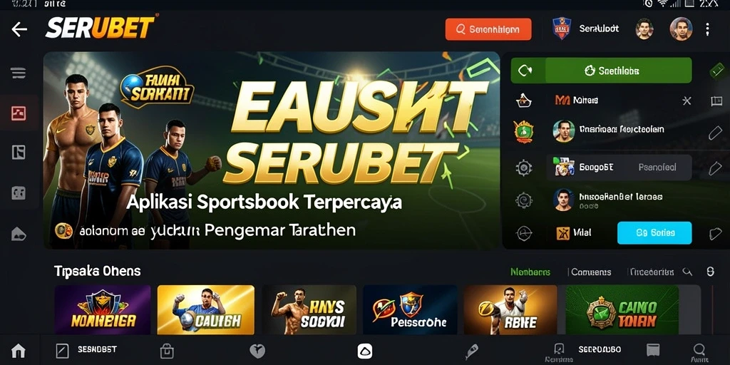 Tampilan utama aplikasi SERUBET saat memainkan taruhan olahraga.