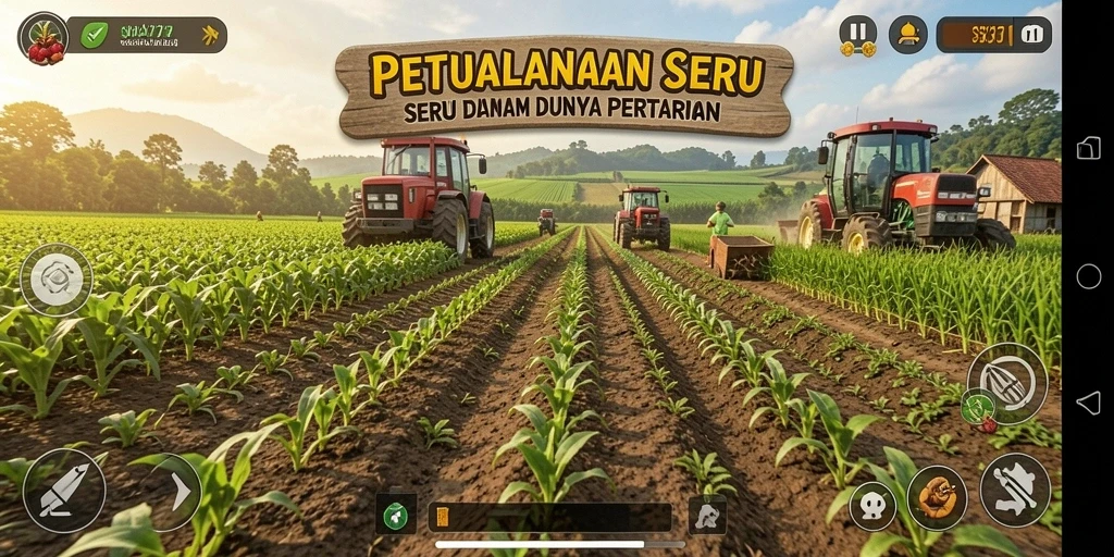 Tampilan menarik dari gameplay bertani di SIA777.