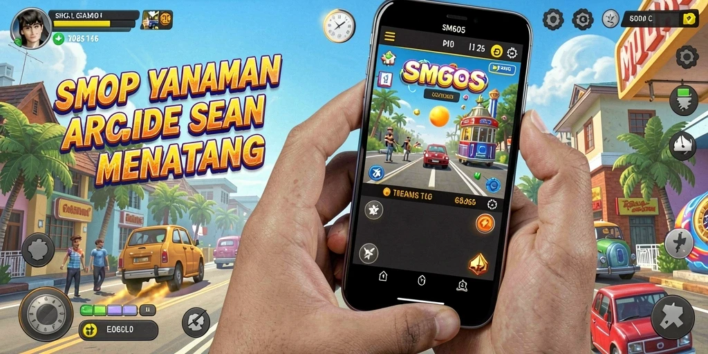 Tampilan gameplay seru SM605 yang penuh tantangan.