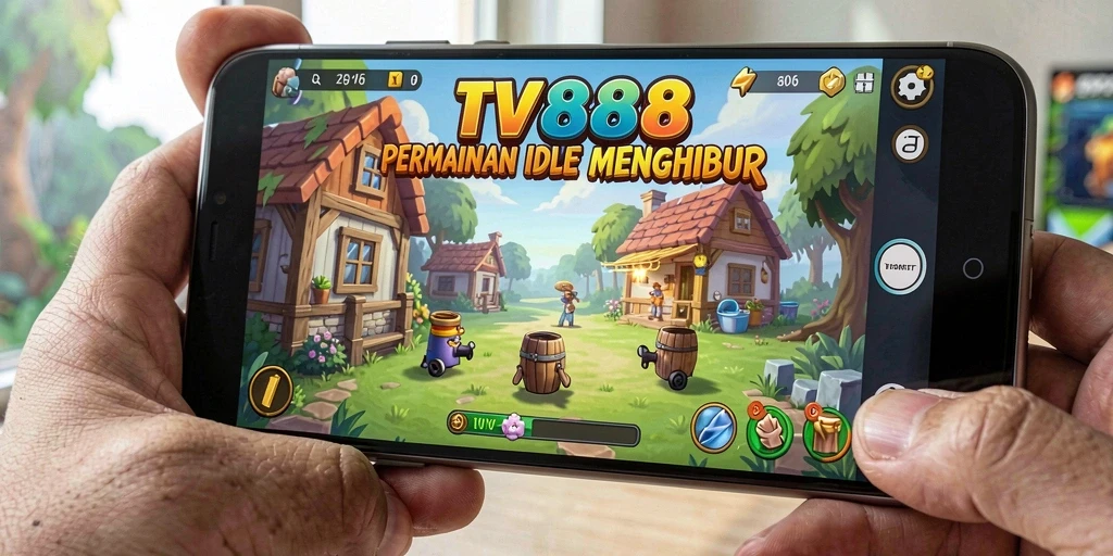 Screenshot utama menampilkan gameplay santai dan interaktif TV888.