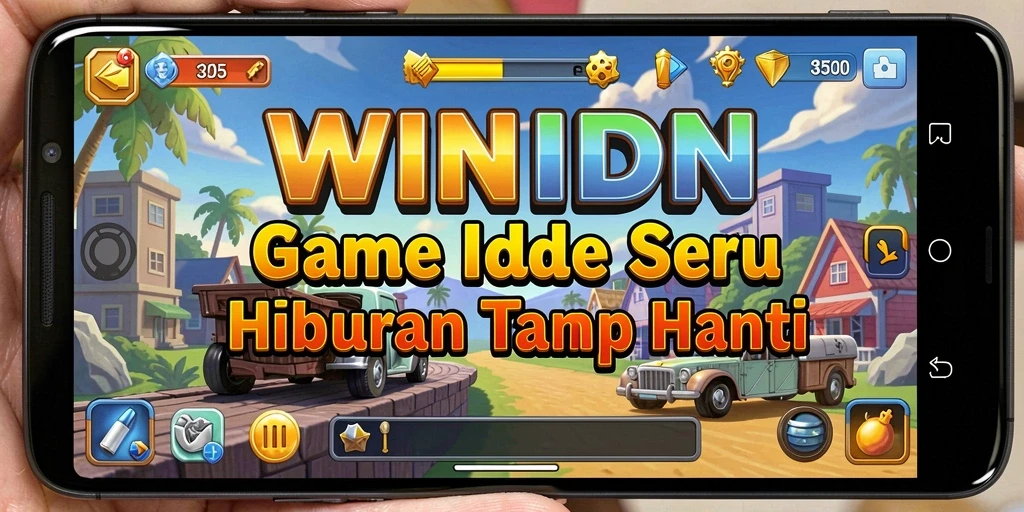 Tampilan gameplay seru dari WINIDN yang penuh dengan strategi idle.