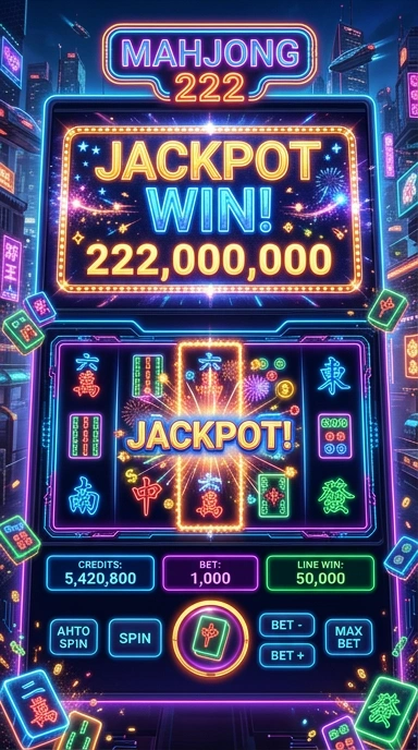 Screenshot aplikasi Mahjong222 menampilkan proses unduh yang sederhana.